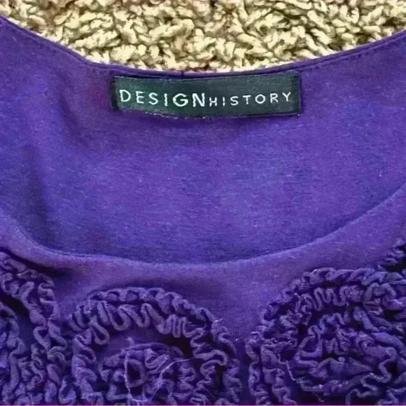 Design History Women’s Purple Sleeveless Midi Dress Floral Bodice, size M - Picture 3 of 4